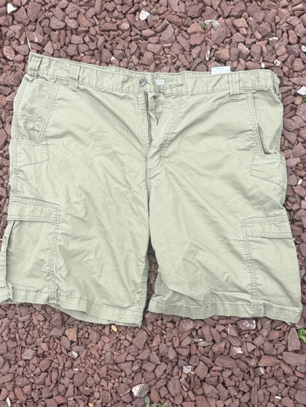 Men's Olive Green Shorts - Lightweight Utility size 42 Cargo Style